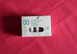 EIA 10 er Pack NEOZED Sicherungseinsätze - Sicherungen - D01 6A - Bild 1 von 1