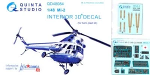 Quinta Studios 1/48 MIL Mi-2 3D FARBIGES ABZIEHBILD INNEN SET Aeroplast - Bild 1 von 6