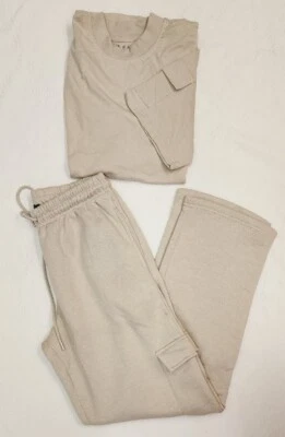 Boohoo MAN 超大卡戈 T 恤跟踪 - 石头 -(中号)全新 — 第 1/4 张图片