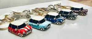 Mini Cooper Car Keyring Key Chain Gift Blue/Red/Black/Wine Rhinestone Metal Gift - Picture 1 of 25