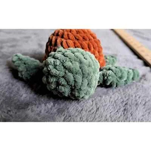 Hand-made crochet turtle plush stuffy animal soft yarn sea life - Picture 1 of 7