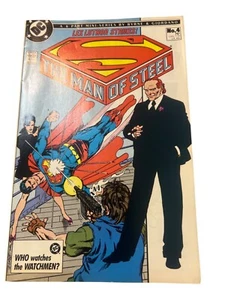 Vtg 80s Superman Man of Steel Comic Book #4 Lex Luther Strikes 1986 Mini Series - Picture 1 of 5