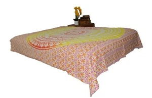 AamiraA Hippie Yellow Red Mandala Tapestry Ombre Wall Hanging Throw Dorm - Picture 1 of 11