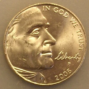 2005 P Stempelglanz/Unc Jefferson Ocean View Nickel ptqpwt - Bild 1 von 2