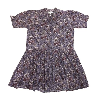 Apiece Apart Floral Button-Up Mini Dress Women's Medium Cotton Silk Blend - Image 1 of 4
