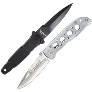 Smith & Wesson Extreme Ops/HRT Set Fixed Knife 7Cr17MoV Steeel Blade TPR Handle - Picture 1 of 2