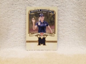 BEAUTIFUL Natalie Gulbis 2012 Goodwin Champions Authentic Memorabilia Card, MINT
