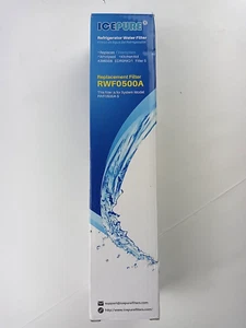 Ice Pure Refrigerator Water Replacement Filter RWF0500A for Whirlpool/KitchenAid - Picture 1 of 5