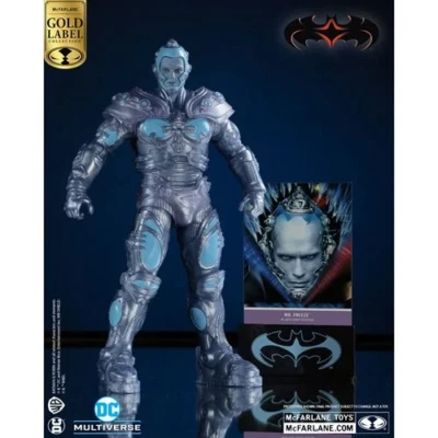 DC Multiverse Batman & Robin Mr. Freeze Black Light Gold Label 7" McFarlane - Image 1 of 4