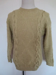 Pullover Handarbeit handgestrickt Herren XS Damen ca 40 Zopfmuster Misch-Wolle/I - Bild 1 von 4