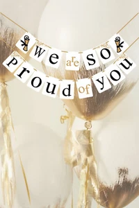 Graduation Banner We are So Proud You, Graduation Party Decorations Supplies - Picture 1 of 10