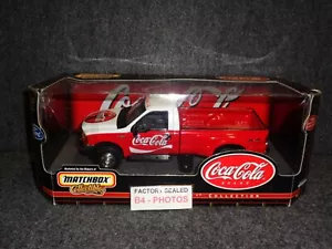 COCA-COLA COKE 1999 FORD F350 DUALLY PICKUP TRUCK MATCHBOX DIECAST 1:24 MINT - Picture 1 of 14