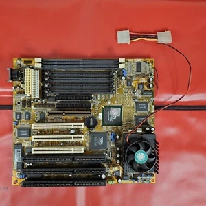Vintage 1998 Original Motherboard w/ Gold Cyrix 6X86MX Processor FIC VA-503+  - Picture 1 of 9