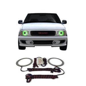 Kit de halo de faros ojo de ángel verde brillante para GMC Sonoma 94-97 - Imagen 1 de 2