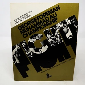 VINTAGE GEORGE FOREMAN VS. MUHAMMAD ALI CHAMPIONSHIP FIGHT BOXING PROGRAMME BOOK - Picture 1 of 12