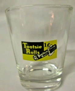 TOOTSIE ROLLS 1 CENT CANDY LOGO  SHOT GLASS - Picture 1 of 1
