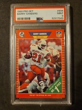 1989 Pro Set #494 Barry Sanders Rookie Card PSA 9 Mint New Slab!