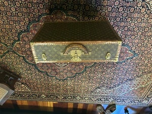 Authentic Louis Vuitton Alzer 60 Vintage Monogram Trunk Travel Luggage Logo - Picture 1 of 10