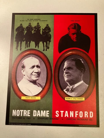 1963 Stanford Vintage Football Poster  - Great For Framing Cover