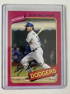 2021 Topps Throwback Thursday 1980 Set TBT #59 Cody Bellinger PINK #1/5 SSP 🔥 - Picture 1 of 3