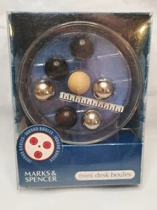Juego de mini bolas de escritorio Marks & Spencer vintage 2002 embalaje original coleccionable - Imagen 1 de 7
