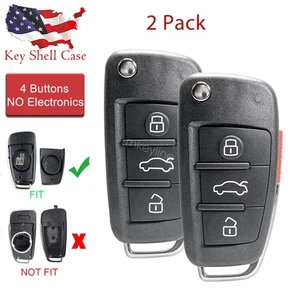 2 Para Audi A3 A4 A5 A6 Q3 Q5 Q7 S3 S4 TT Llave de Coche Mando a Distancia Llavero Carcasa Estuche IYZ 3314 - Imagen 1 de 6