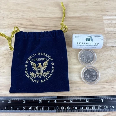 2004 Philadelphia Mint Restricted State Residents Only Florida (25) Quarter Roll - Image 1 of 4