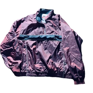 Chaqueta deportiva vintage Nike cortavientos MED granate negra años 90 1/4 cremallera - Imagen 1 de 12