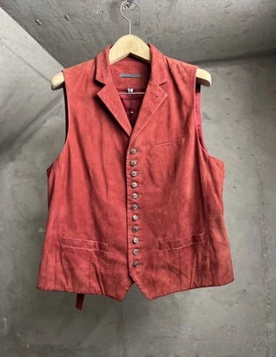 $1498 New John Varvatos Collection Goat Suede Multibutton Vest EU 48 USA 38 - Image 1 of 4