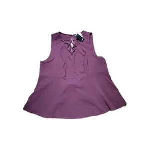 Torrid donna taglie forti taglia 2X (18-20) vestibilità classica prugna profonda nuova con etichetta elasticizzato - Foto 1 di 3