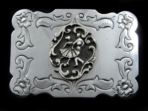 SB11113 VINTAGE 70er Jahre **SQUARE DANCING** WESTERN & COWBOY GÜRTELSCHNALLE - Bild 1 von 2