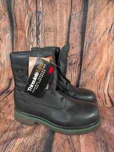 Hytest Boots Mens Size 10.5D FootRests Steel Toe Work Black Leather Waterproof - Picture 1 of 13