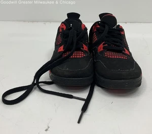 Nike Air Jordan 4 Retro Boy's Athletic Shoes Red Thunder Size 12C - Picture 1 of 5