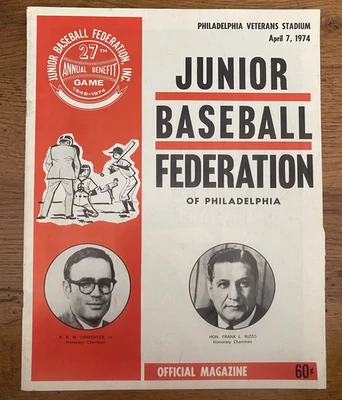 Philadelphia Phillies v NY Mets - 4/7/1974 - Official Game Program - AUTHENTIC - Image 1 of 4