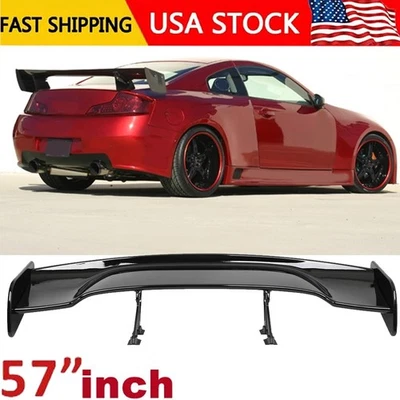 57" Rear Spoiler Wing For Infiniti G35 M35 G37 M37 Truck GT-Style Glossy Black Foto 1 de 4