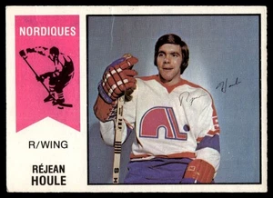 1974-75 O-Pee-Chee WHA DE COLECCIÓN OPC Hockey Rejean Houle pliegue Quebec Nordiques #41 - Imagen 1 de 2