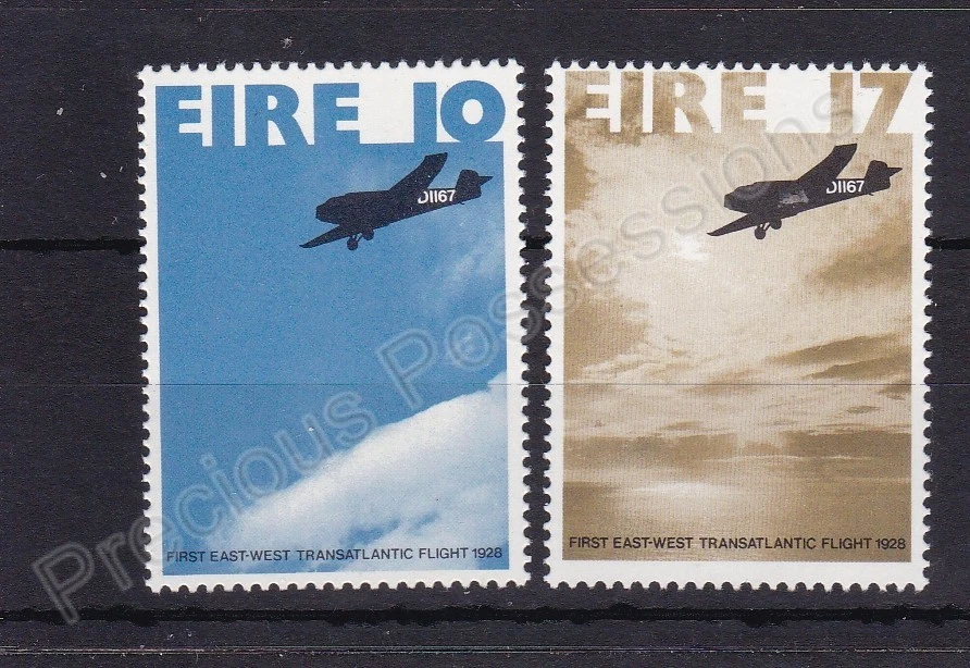 EIRE IRELAND SG 419-420 MNH MINT STAMP SET 1978 EAST-WEST TRANSATLANTIC FLIGHT - Image 1 of 1