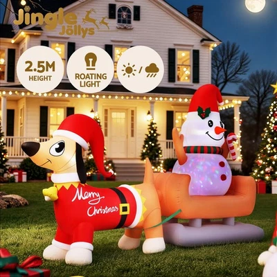 Jingle Jollys Christmas Inflatable Snowman 4.2M Outdoor Decorations Illuminated - image 1 of 4