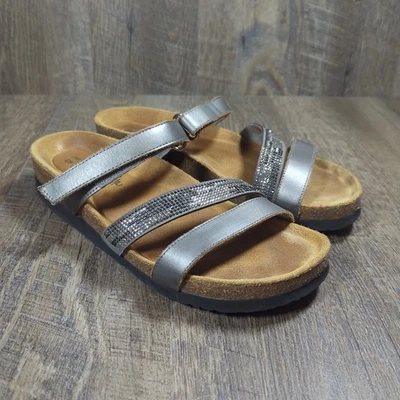 Sandalias NAOT Columbus Slide para mujer talla US 9 EU 40 plateadas metálicas pedrería Foto 1 de 4