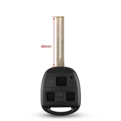 Para Lexus LS400 LS430 LX470 ES300 3 botões 46mm lâmina longa chave inteligente chaveiro - Imagem 1 de 2
