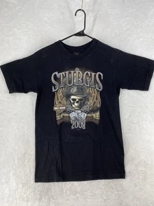 Camicia Harley Davidson adulto media nera Strugis 2008 teschio moto made USA - Foto 1 di 10