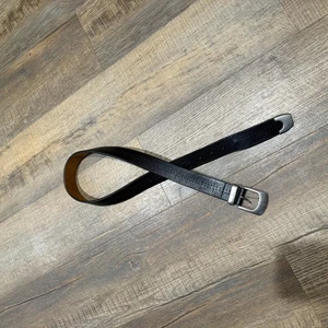 Tulliani Gürtel Herren 34 Schwarz Pebbled Leder Silber Schnalle Made in Italy 6681 - Bild 1 von 8