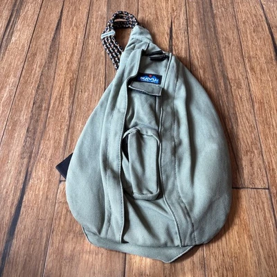 KAVU Paxton Pack Rope Sling Bag Crossbody Mint Green Backpack Adjustable Strap - Image 1 of 4