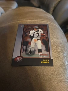 Tarjeta insertada John Elway 1998 Bowman Chrome Previews #BCP7 Denver Broncos - Imagen 1 de 2