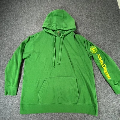Sudadera con capucha verde para mujer John Deere logotipo pulóver polar talla M 27" de largo Foto 1 de 4