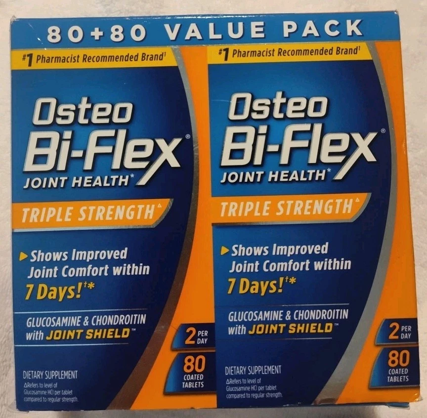 Lote de 2 Osteo Bi-Flex Salud Articular Triple Fuerza 80 Ct ea = 160 Total Ex 6/26 Foto 1 de 1