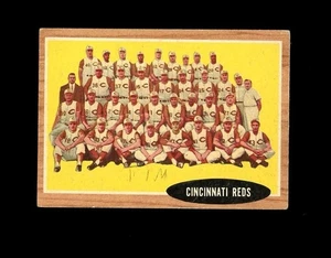VINTAGE 1962 Topps #465 CINCINNATI REDS TEAM! SEE DMG COND WEAR - Picture 1 of 1