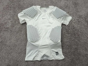 Nike Pro Combat Shirt Herren Medium weiß gepolstert Kompression Dri-Fit Fußball - Bild 1 von 8
