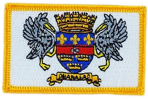 FLAG PATCH PATCHES SAINT ST BARTHELEMY BARTH COUNTRY IRON ON EMBROIDERED SMALL - Bild 1 von 1