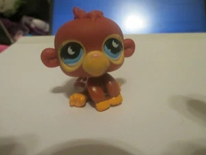 LITTLEST PET SHOP CHIMPANZEE/MONKEY BROWN WITH BLUE HALF MOON EYES - Picture 1 of 5